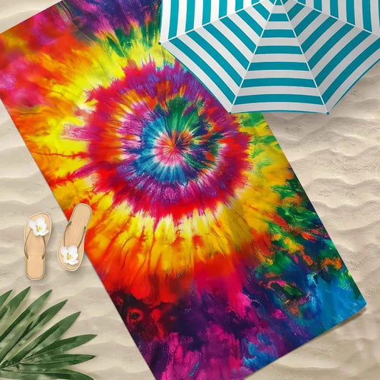 T-tie d-dye Beach Towel Quick Dry Soft Pool Towels Gift for Travel Gym Shower Camping Sports - Tie Dye Beach Towel